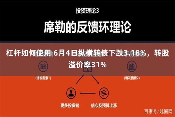 杠杆如何使用 6月4日纵横转债下跌3.18%，转股溢价率31%