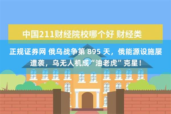 正规证券网 俄乌战争第 895 天，俄能源设施屡遭袭，乌无人机成“油老虎”克星！