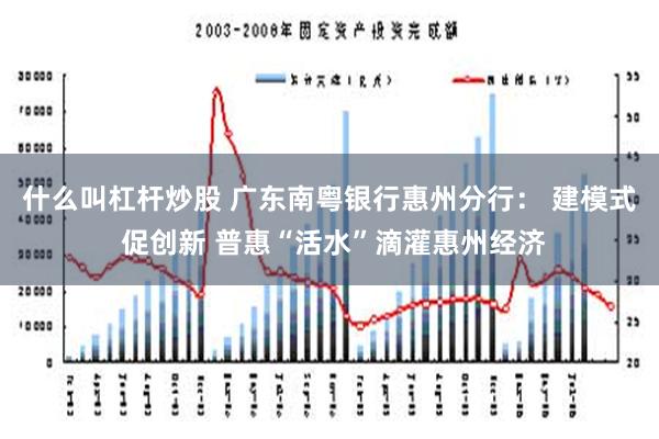 什么叫杠杆炒股 广东南粤银行惠州分行： 建模式 促创新 普惠“活水”滴灌惠州经济